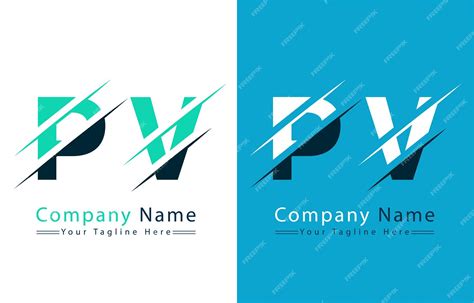 Premium Vector | Pv letter logo vector design template elements