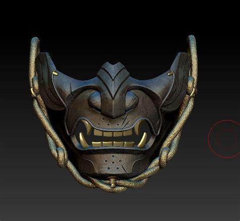 gaming ghost of tsushima mask 3d print | CGTrader