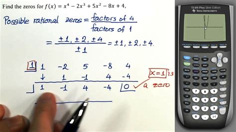 Zeros of Polynomial - Second Example (with Calculator) - YouTube