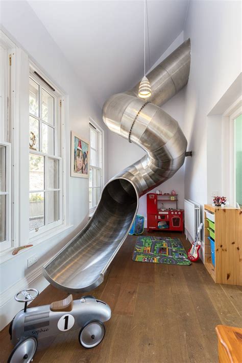 Family home features 20ft, £10,000 slide from kids’ room to kitchen ...