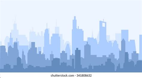 Modern City Skyline Vector Stock Vector (Royalty Free) 341808632 | Shutterstock