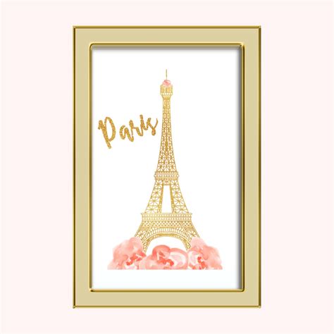 Free Printable Eiffel Tower Wall Art - The Super Sparkly Life