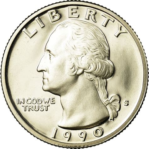 Quarter Dollar 1990 Washington, Coin from United States - Online Coin Club