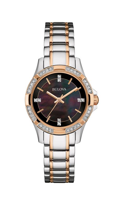 Bulova - Bulova Women's Crystal Two-Tone Stainless Steel Watch ...