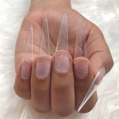 Nails 500PCS Lavish Long Clear Stiletto Nail Tips For Acrylic Nails - Walmart.com