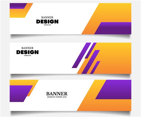 banner design set in orange and purple 4691193 Vector Art at Vecteezy