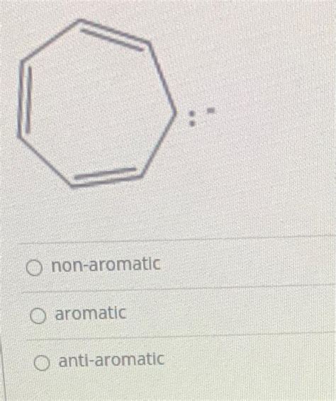 Solved non-aromatic aromatic anti-aromatic | Chegg.com