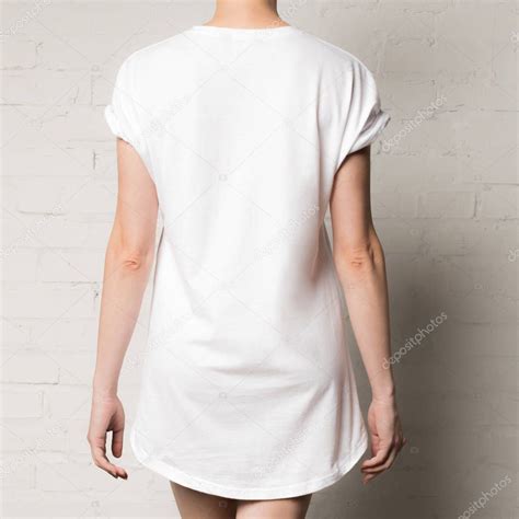 Woman in blank white t-shirt — Stock Photo © AntonMatyukha #168595256