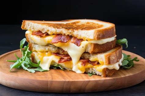 Premium AI Image | Cheese and bacon sandwich