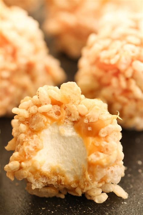 Caramel Marshmallow Rice Krispie Balls Recipe | Recipe | Rice krispie balls recipe, Crispy ...