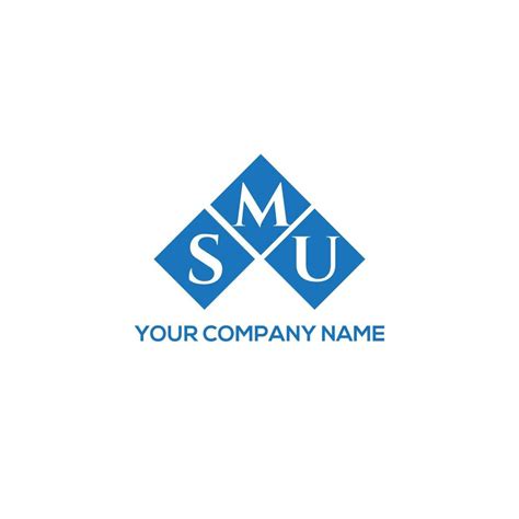 SMU letter logo design on WHITE background. SMU creative initials letter logo concept. SMU ...