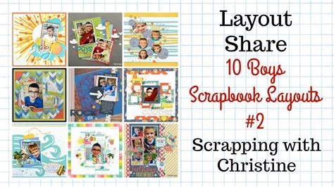 10 Boys Scrapbook Layout Ideas - Layout Share #2 - YouTube