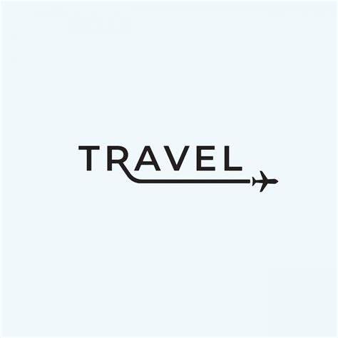 Premium Vector | Travel airplane logo text design inspiration.