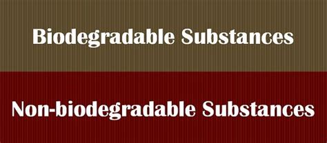 Difference between Biodegradable and Non-Biodegradable Substances - Key Di