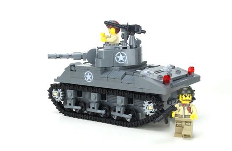 Custom Deluxe M4 Sherman Tank WW2 Set made w/ real LEGO® bricks