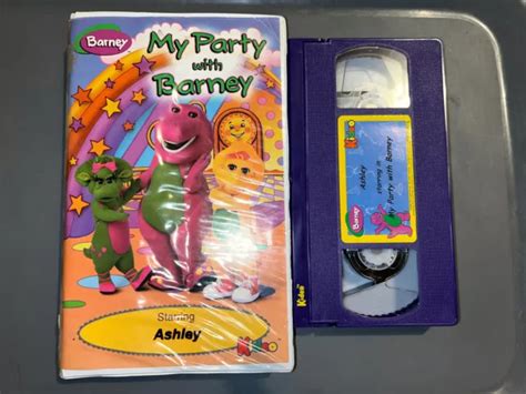 MY PARTY WITH Barney VHS Tape Starring Ashley - Rare Kideo Personalized VHS £76.04 - PicClick UK