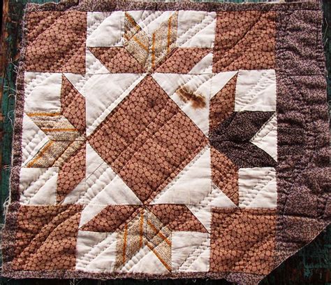 VINTAGE QUILT BLOCK...Browns Late 1800 S Great Fabrics