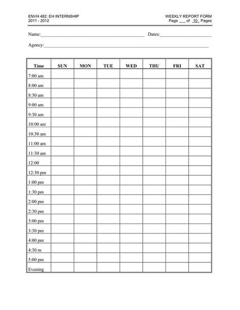 Daily Log Sheet Template