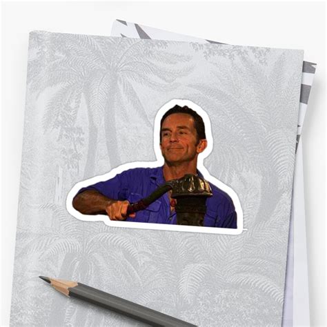 "Jeff Probst Survivor" Sticker by survivorcam | Redbubble