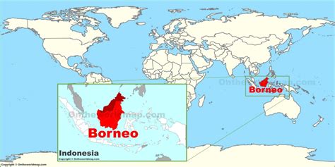 Map Of Borneo Island | Cities And Towns Map