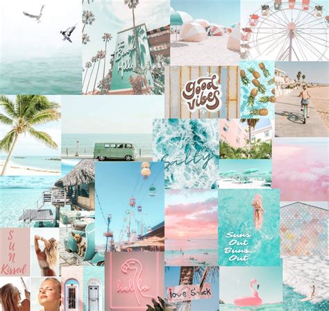 DIGITAL DOWNLOAD Tropical Paradise Aesthetic Wall Collage Prints Art ...