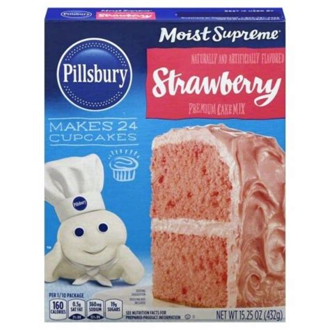 Pillsbury Moist Supreme Strawberry Flavored Premium Cake Mix, 15.25 oz - Dillons Food Stores