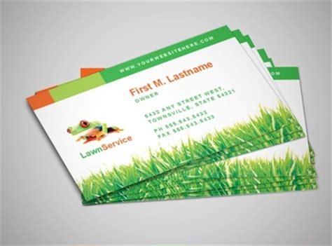 Lawn Maintenance Business Services Business Card Templates