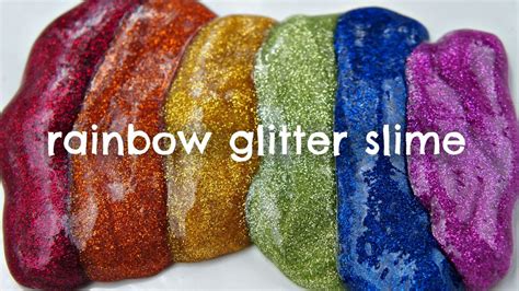 How to Make Rainbow Glitter Slime - YouTube