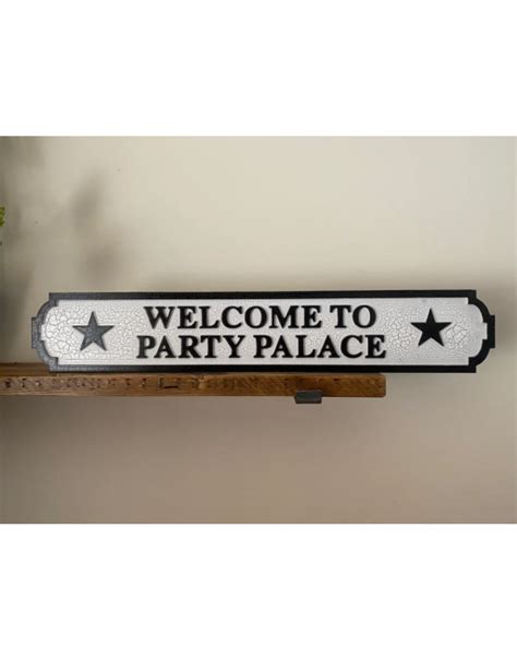 Welcome To Party Palace Vintage Road Sign Street Sign Custom Sign Retro ...