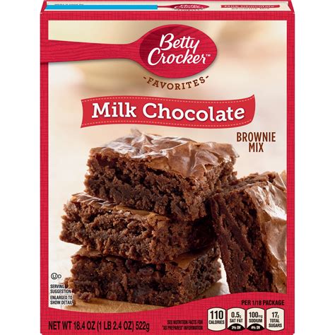 Betty Crocker Milk Chocolate Brownie Mix Family Size, 18.4 oz - Walmart.com