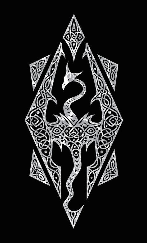 Skyrim - Dragon Symbol | Skyrim art, Skyrim tattoo, Skyrim wallpaper