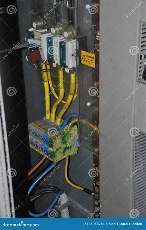 Switches in Electrical Cabinet Stock Photo - Image of installation ...