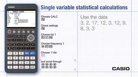 Single Variable Statistics - Casio Calculators