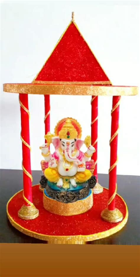 Ganpati Makhar Design | Ganpati Decoration | Ecofriendly Ganpati ...