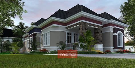 Contemporary Nigerian Residential Architecture: Iyede House: 4 bedroom Bungalow