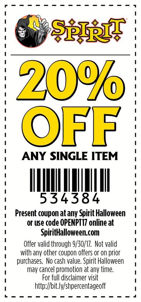 Spirit Halloween stores are creeping up! Use this coupon to save at your local store ...