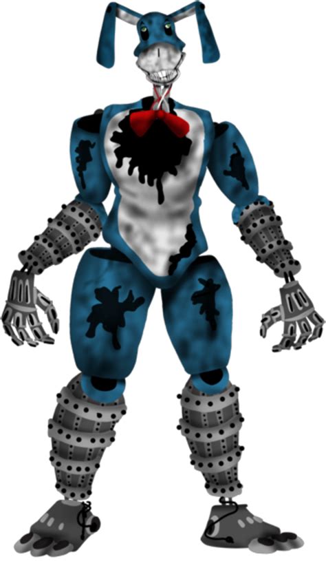 an animated character with blue and white paint on his body