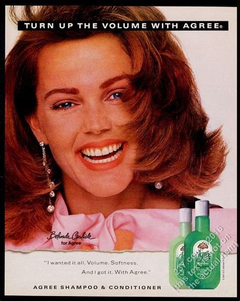 1987 The Go-Gos Belinda Carlisle photo Agree shampoo vintage print ad | Agree shampoo, Belinda ...