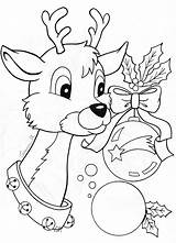 Reindeer Printable Coloring Page sketch template
