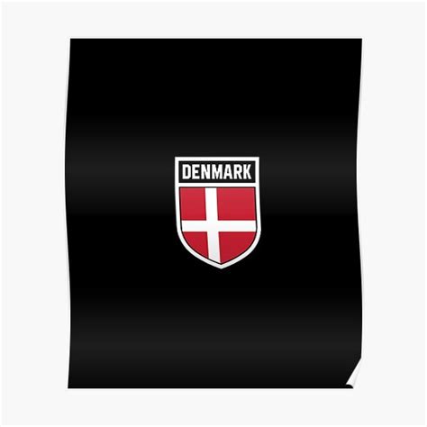 "Denmark - national flag in the coat of arms" Poster for Sale by Mohja ...