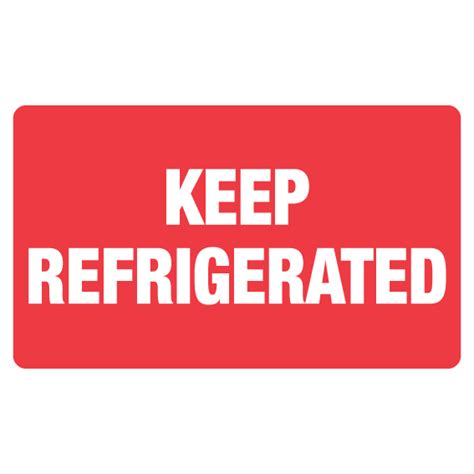 2.5" x 4.25" Keep Refrigerated Label - AsLabeled.com