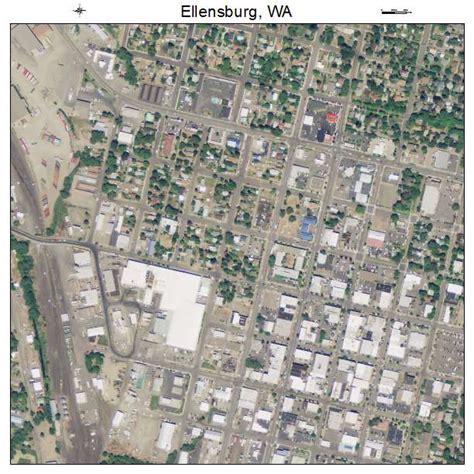 Aerial Photography Map of Ellensburg, WA Washington