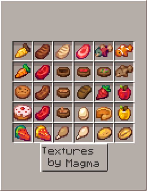 items - foodstuff - texture pack - minecraft : r/VZC