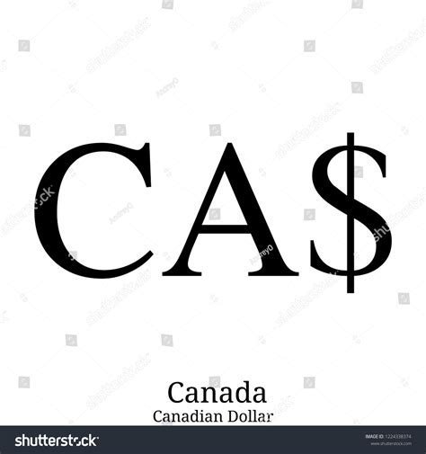 Canadian Dollar Currency Symbol Stock Vector (Royalty Free) 1224338374 | Shutterstock