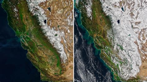 California storms: Satellite images show impact from space - The ...