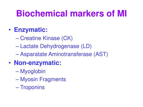 PPT - BIOCHEMICAL MARKERS OF MYOCARDIAL INJURY PowerPoint Presentation - ID:4493719