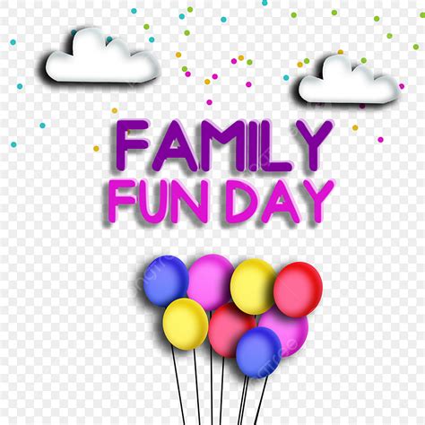 Family Fun Day Clipart Transparent Background, Family Fun Day Full Color Design, Family Fun Day ...