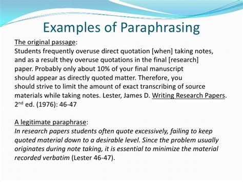 Apa citing, paraphrasing and quoting presentation