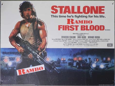 First Blood Original Movie Poster UK quad 40"x30" - Simon.Dwyer - a ...