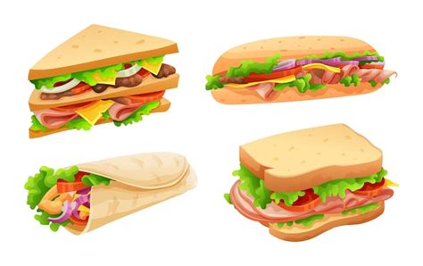 Clipart Of Sandwiches